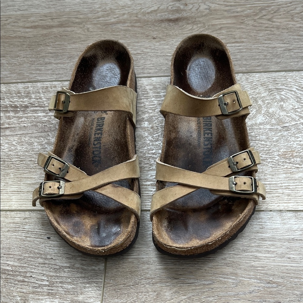 Birkenstock Light Brown Leather Sandals